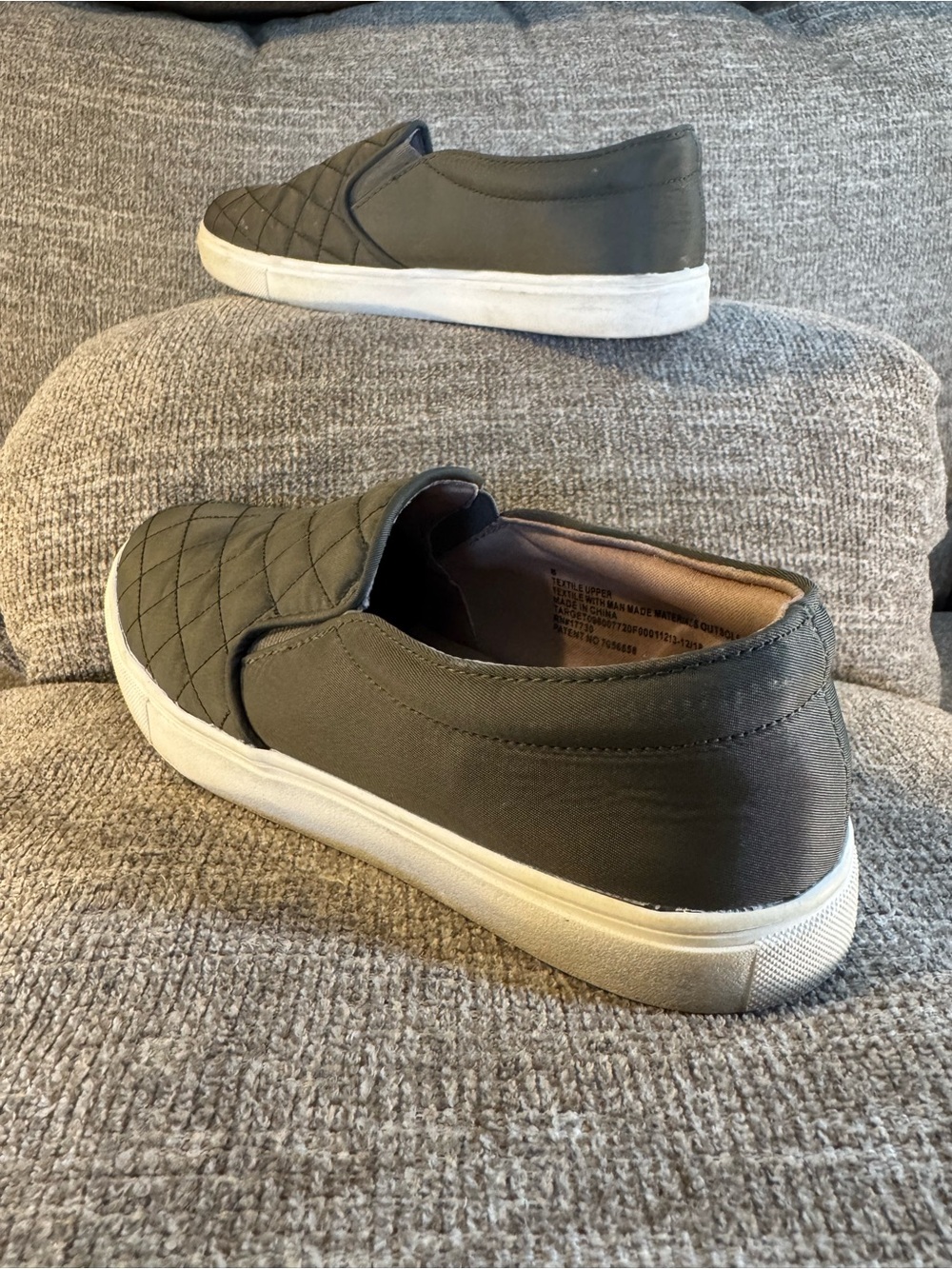A New Day Reese Quilted Olive Green Slip On Sneakers Size 8 - Picture 11 of 11